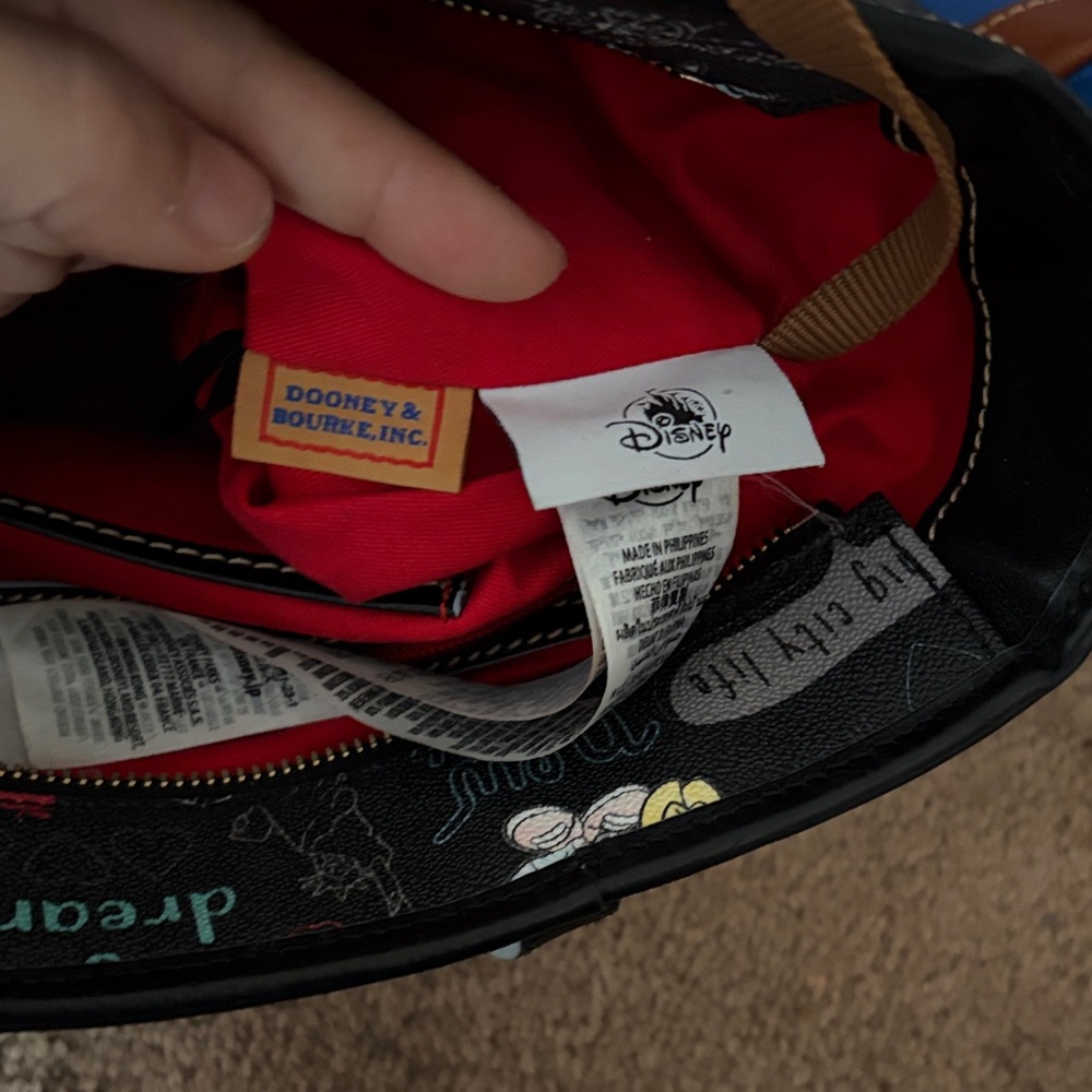 Dooney & Bourke Black Disney Tote with Colorful Accents - Picture 4 of 4